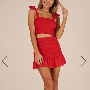 Red two piece set